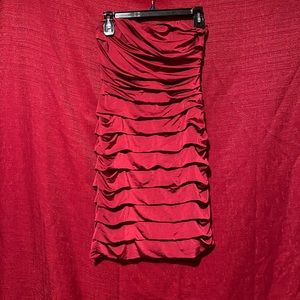 Short red dress
